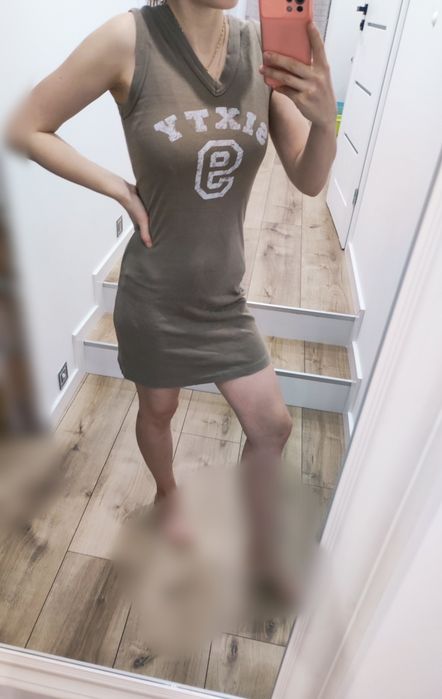 Sukienka dresowa sportowa khaki Missguided