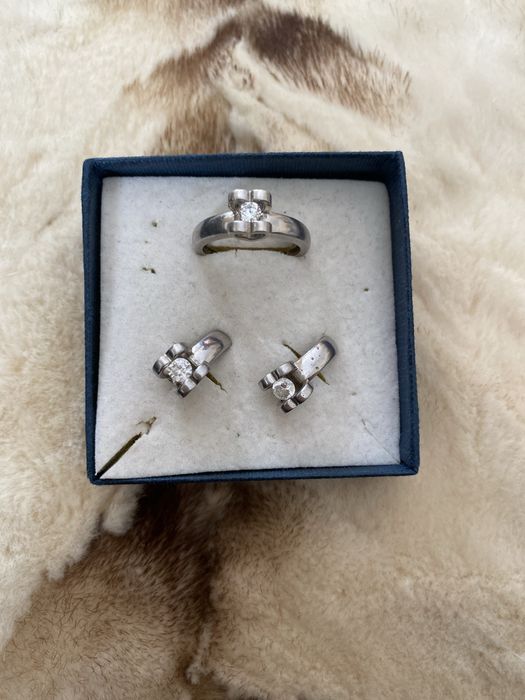 Серьги из серебра и мельхиора