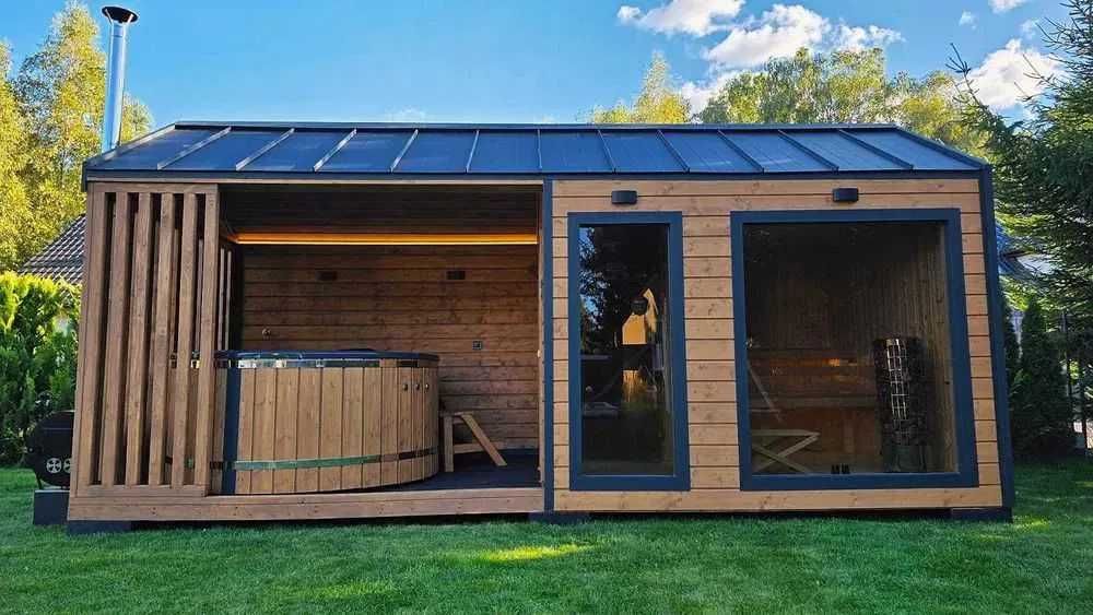 Nowoczesna Strefa SPA 2026 | Sauna + Balia z hydromasażem | BEZPOŚREDNI PRODUCENT