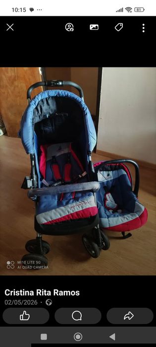 Carrinho de bebê e ovinho