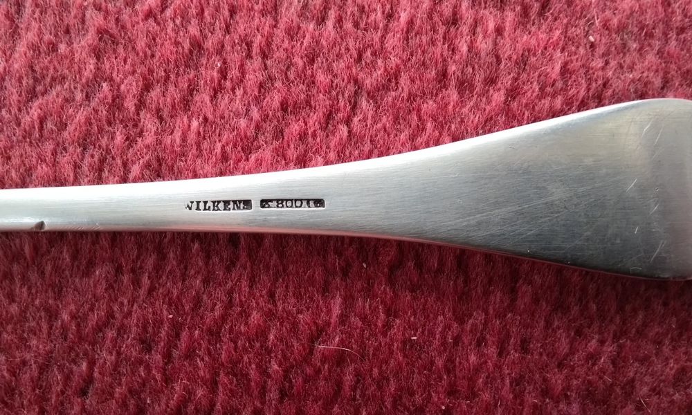 Серебряная немецкая вилка ~1800 -1900 годов