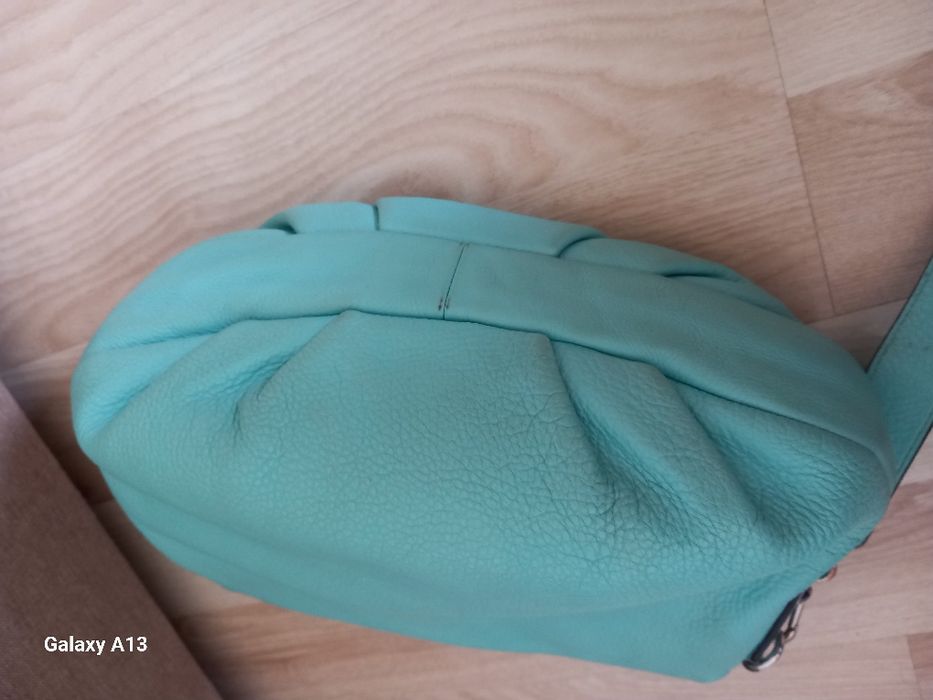 Marc Jacobs oryginalna skórzana torebka turkus
