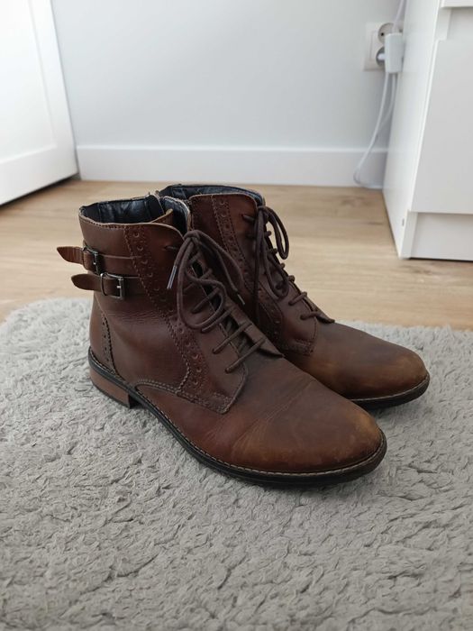 Trzewiki damskie retro r 36 brązowe kozaczki półbuty