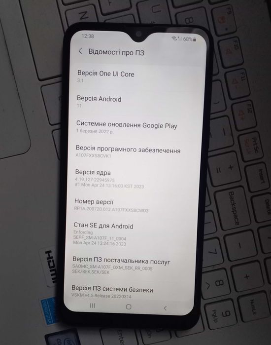 Samsung A10s Black android 11 . SM-A107F