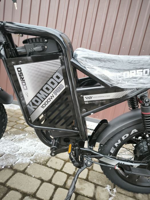 Електровелосипед електрофетбайк Corso Komodo Pro 20" дюймів рама стале