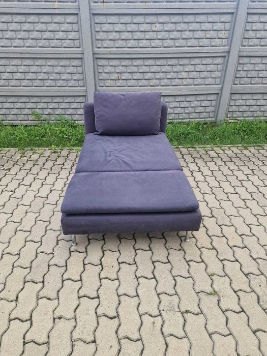 IKEA SODERHAMN - Nowoczesny szezlong / leżanka tapicerowana – grafitowa