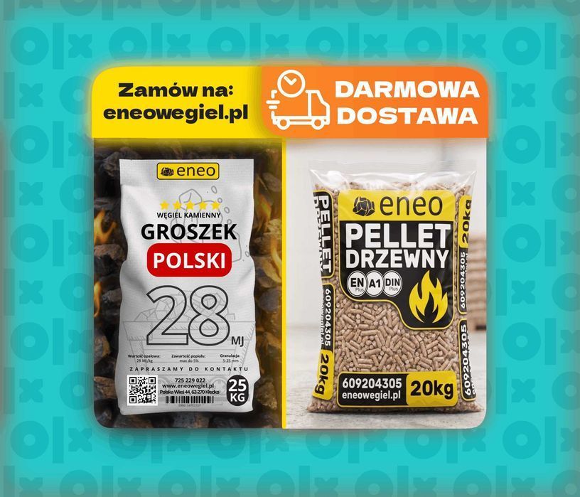 Węgiel i Pellet darmowa dostawa! Groszek, węgiel kamienny orzech, groszek, miał węglowy, kostka - Transport gratis w całej Polsce!