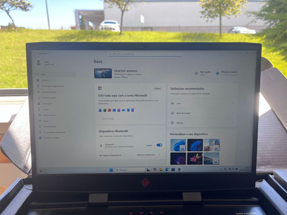 HP omen 15 com 2 TB de disco e 16 GB RAM