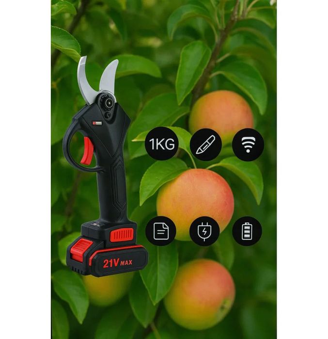 Sekator akumulatorowy elektryczny bateria walizka cięcie gałęzi 35mm