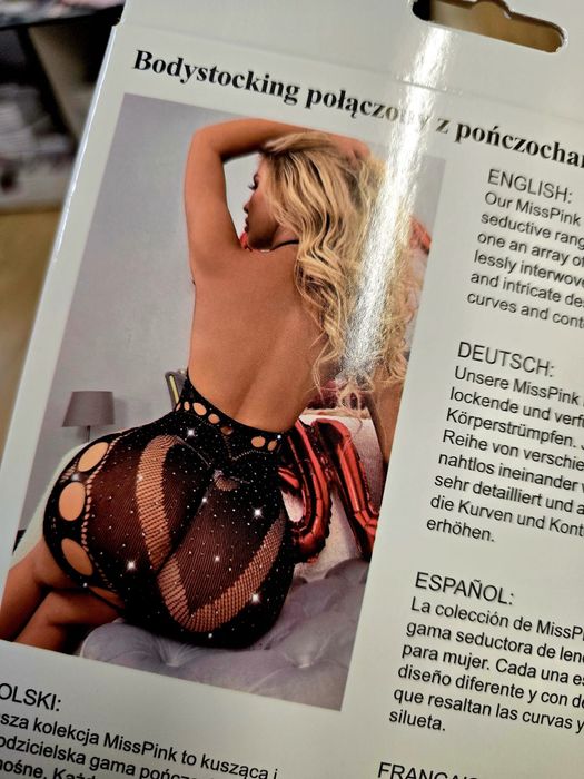Seksowna bielizna damska Bodystockings zdobiona nowa