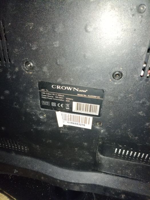 Vendo TV led CROWN 29polegadas para peças ou reparar