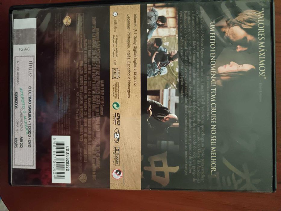 filme dvd original - o ultimo samurai