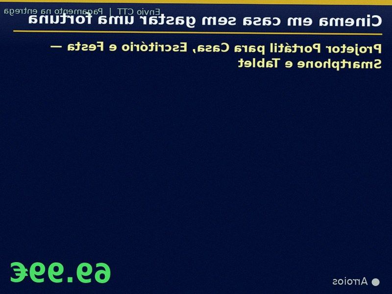 Projetor Portátil para Casa, Escritório e Festa — Smartphone e Tablet