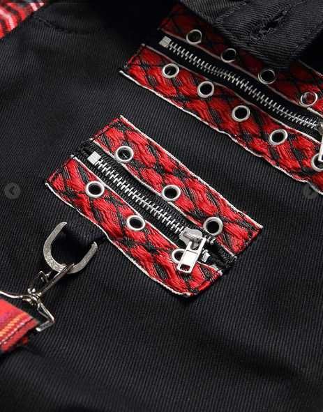NOWE Spodnie PUNK 36 Tartan BaweŁna