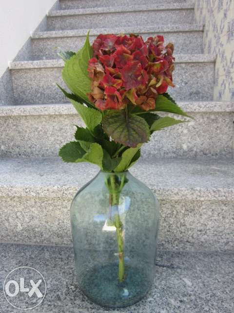 Jarra antiga em vidro jarra porcelana pintada à mão