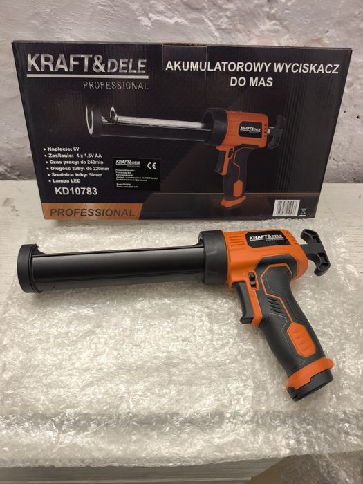 Pistolet do silikonu na baterie  oświetlenie LED