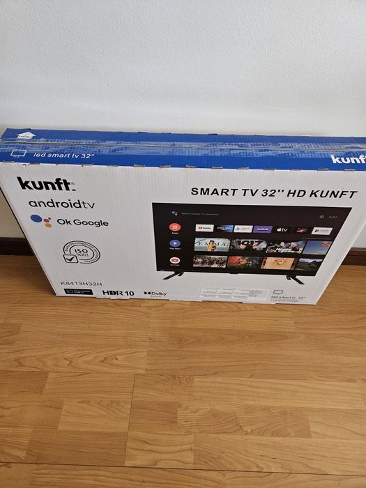Smart tv led 32" hd Kunft com Dolby Atmos AUDIO.