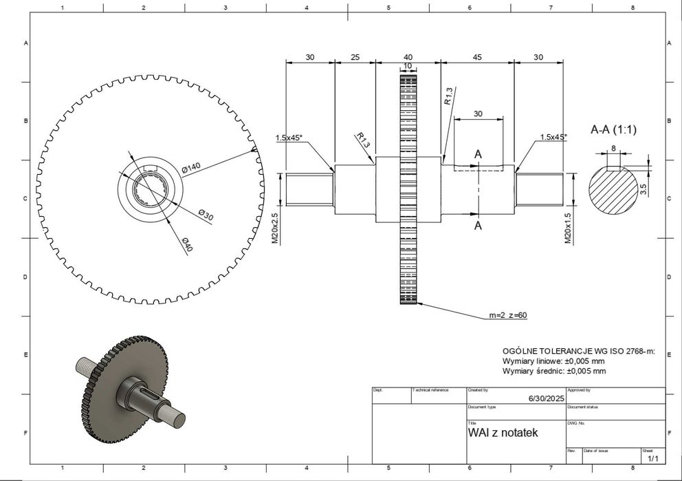 Tanie Projektowanie 3D CAD, Dokumentacja 2D - Inventor, fusion