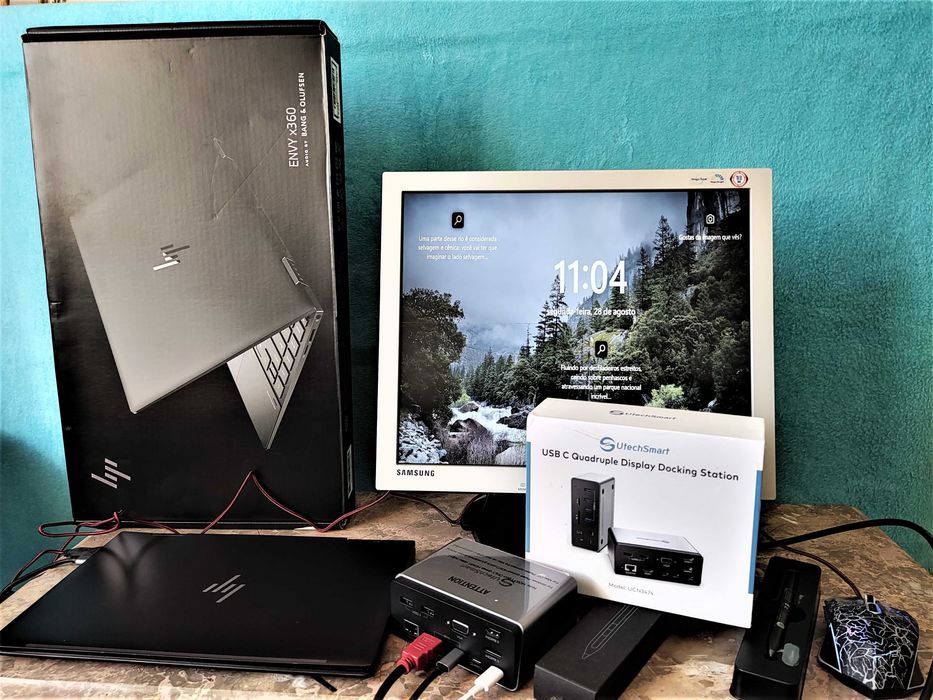 HP ENVY x360 – 512 GB Rom 16 GB Ram + Docking + Monitor + Rato