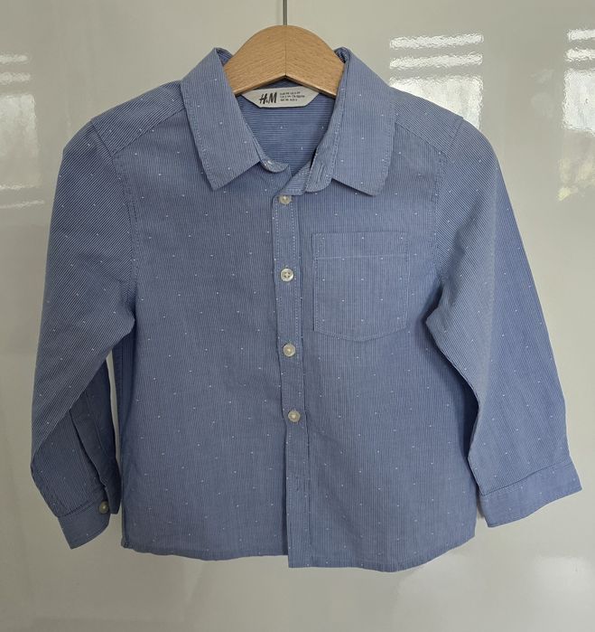 H&M-błękitna koszula dla chłopca dł.rękaw r.98cm