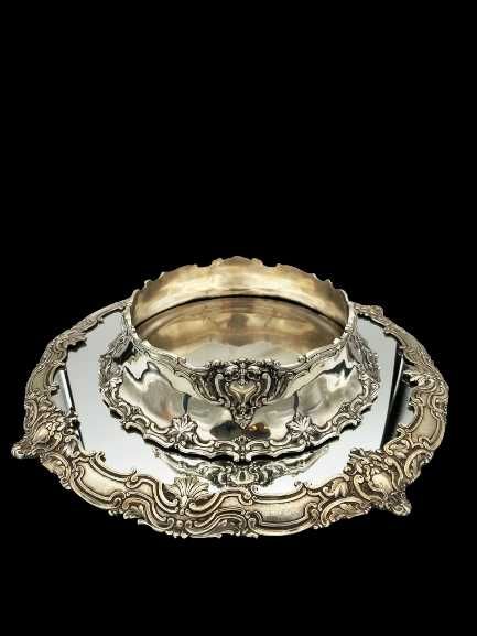 Prato Recortado em Prata Portuguesa Antiga