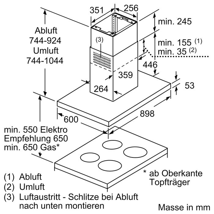 Novo! Chamine BOSCH DIB97IM50