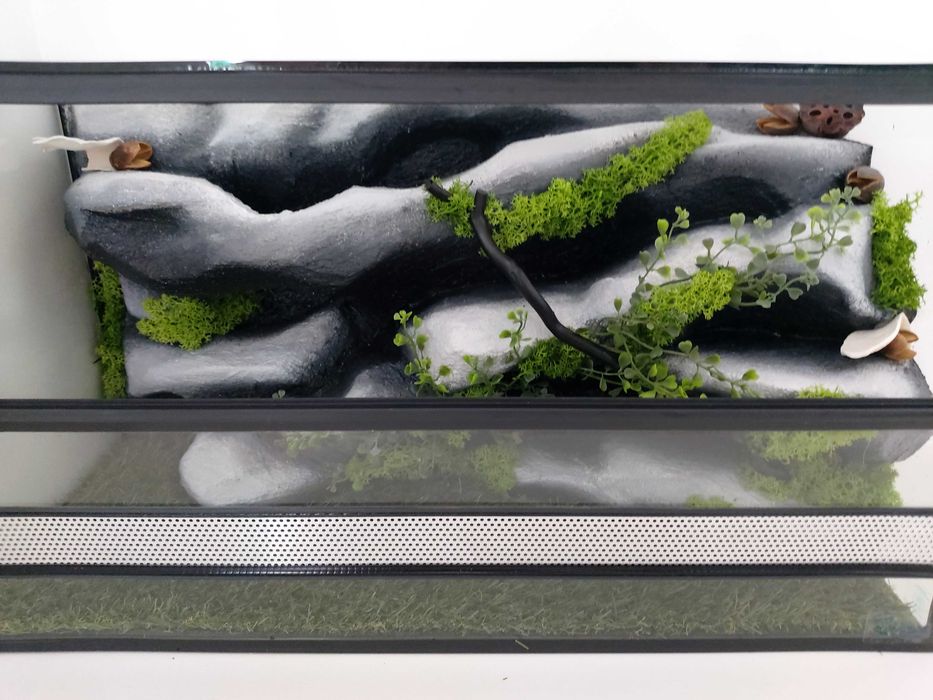 Terrarium dla gekona lamparciego 60x40x40 | Terrarium z wyposażeniem | Gekon Lamparci | Wąż zbożowy | Pyton Królewski | TW21K, AquaWaves