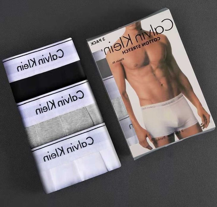 Calvin Klein 3-pak – czarne, białe i szare bokserki