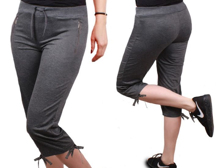 Spodnie Rybaczki Z Kieszonkami 8164 Grafit 44 Xxl