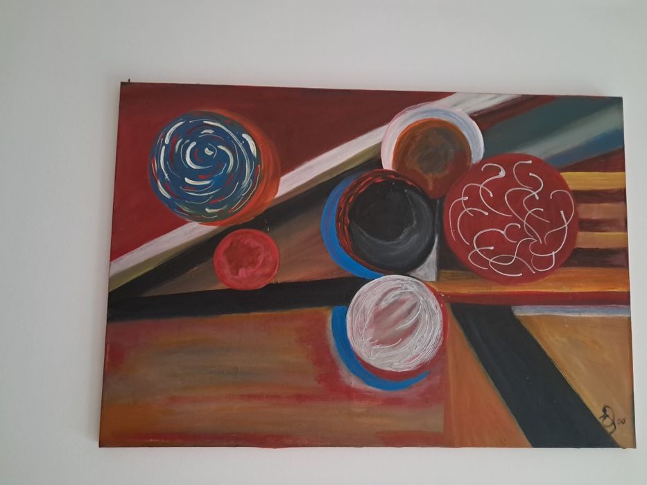 Quadro pintado à mão