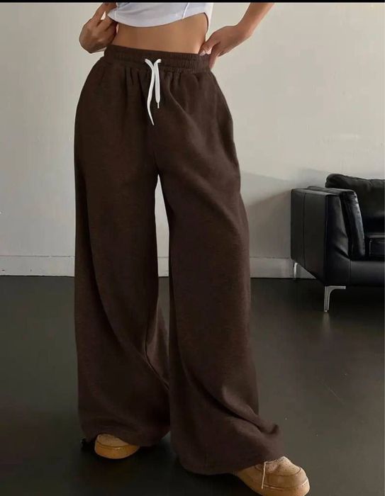 Спортивные штаны женские широкие прямые джинсы zara el milas brand топ