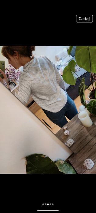 koszula w kropki grochy