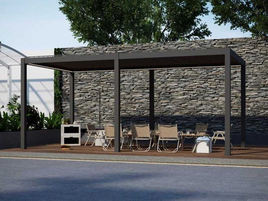 Pergola premium 4x6 manualna z oświetleniem led