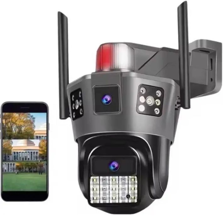 Камера 4G сим карта gsm видеонаблюдения поворотная двойная PTZ V380