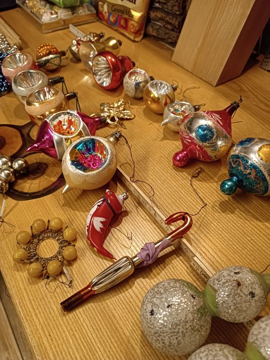 Stare bombki choinkowe PRL vintage retro rustykalne antyk kolekcja hit