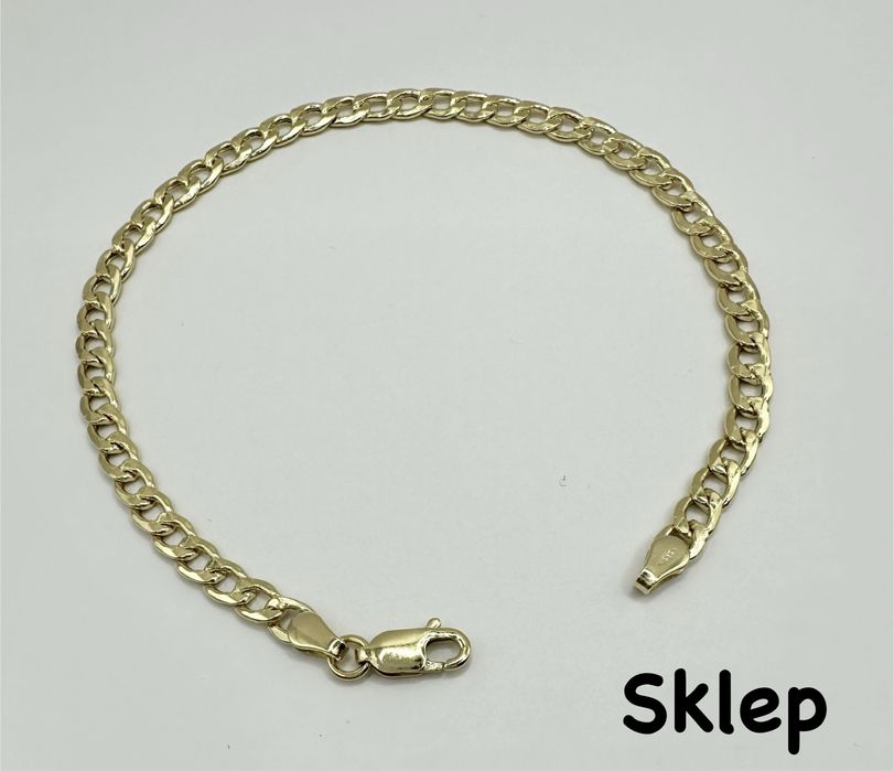 Złota Damska/Męska Bransoletka Pancerka Pr.585 NOWA !!!