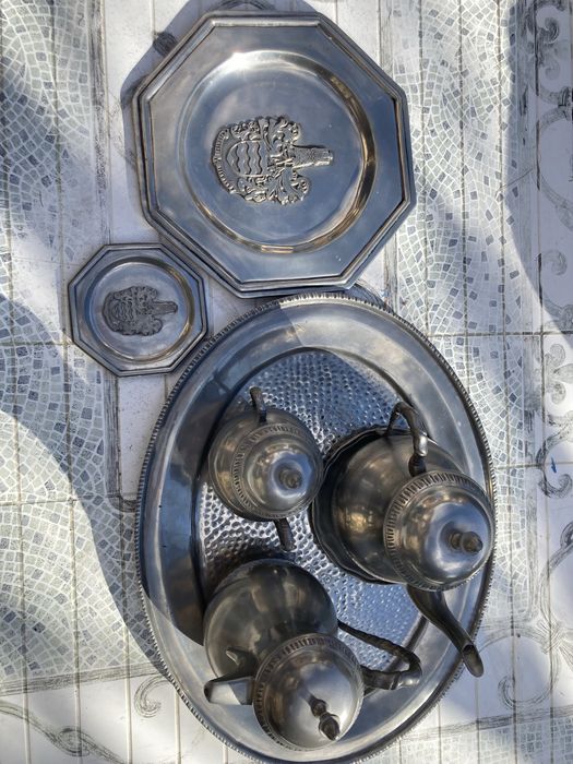 Conjunto peças em estanho puro 95%