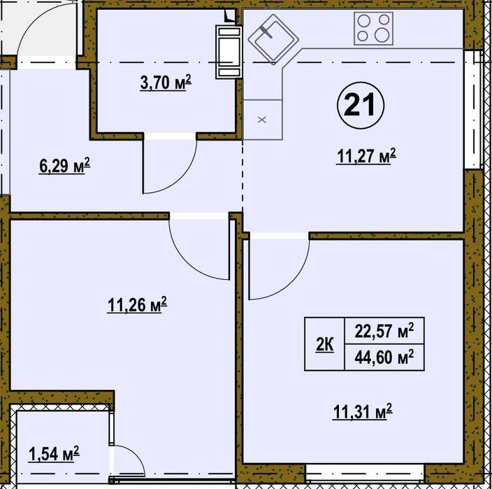 Еко-житло біля озер - 2-кімн.кв. за 24 530$ + газ + сонячні батареї