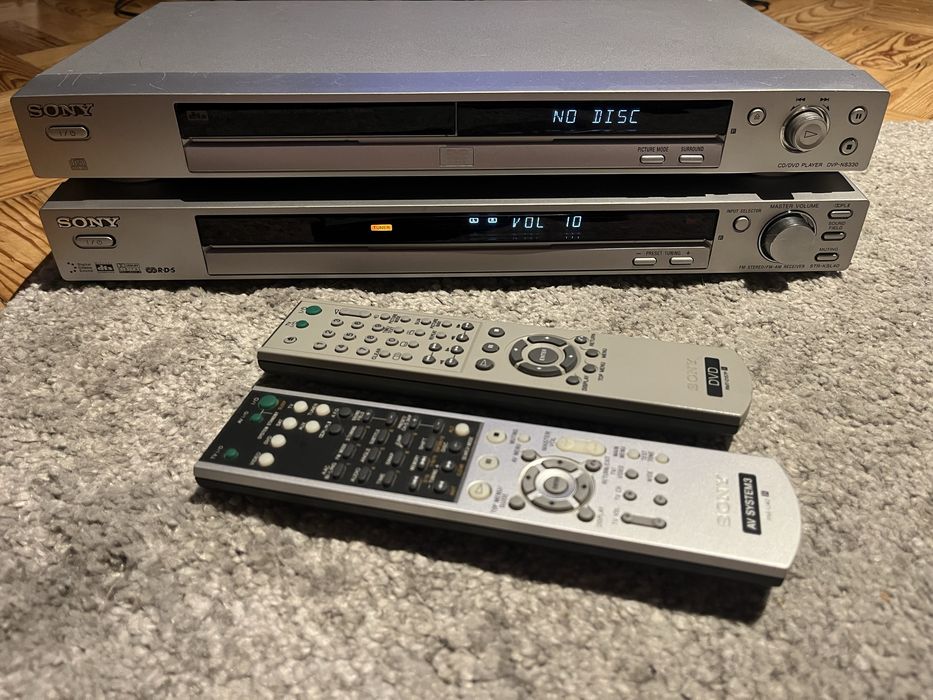 Receiver / Amplificador Sony STR-KSL40 e CD/DVD Player Sony DVP-NS330 (Design Slim – 5.1 Canais)
