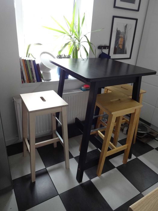 stol barowy czarny Ikea