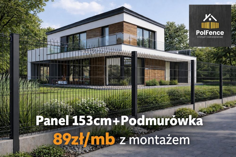 Ogrodzenie Panelowe 3d Panel 153+Podmurówka