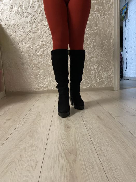 Замшеві зимові чоботи, 36 розмір