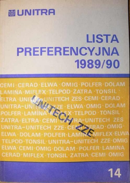 KATALOG WYROBÓW UNITRA UNITECH 1989 PRL ooooooooooooooooooooooooooooo