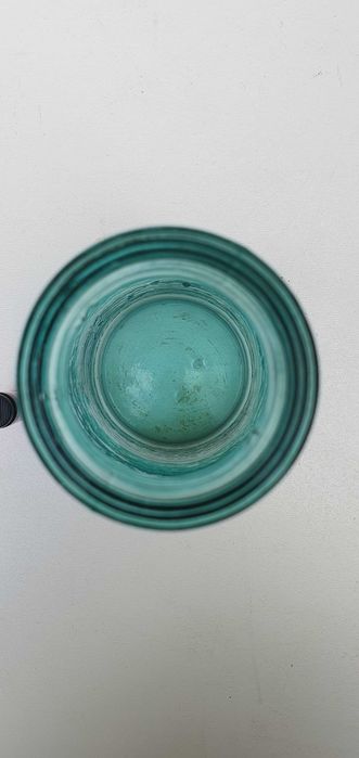 Butelka ZPS niebieskie szkło ozdobna