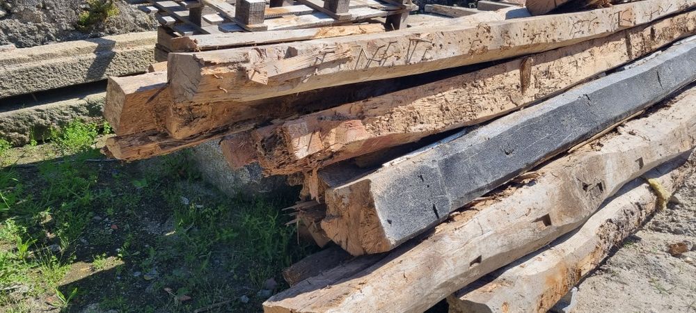 Lote de vigas madeira antigas