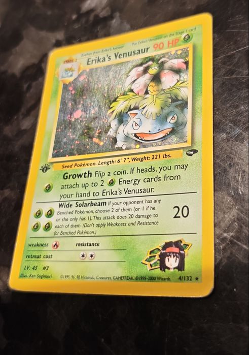 Erika's Venusaur first edition pokemon karta holo !!!
