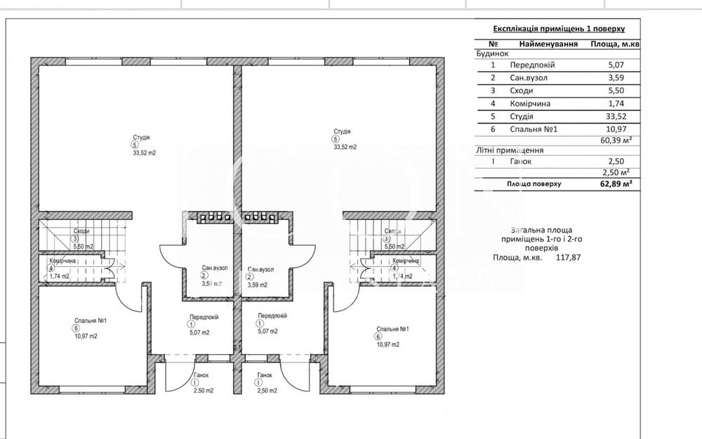 Продаж дуплексу | 117м² | с.Білогородка