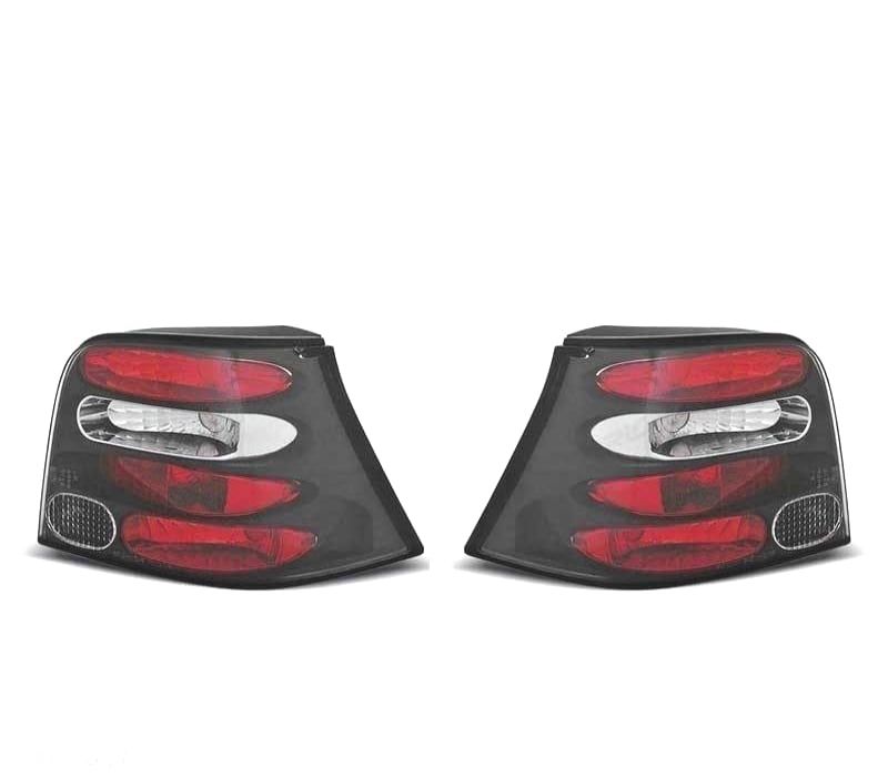 FAROLINS TRASEIROS VOLKSWAGEN VW GOLF 4 MK IV 97-03 PRETO LEX