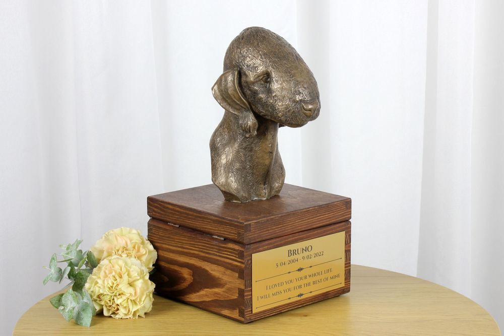 Bedlington Terrier urna na skrzynce brązowa Art-Dog