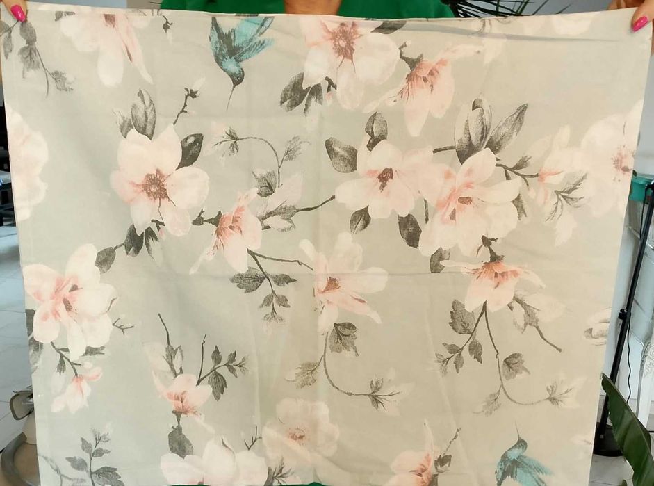 Poszewka na poduszkę w kwiaty 60 X 50 - Bawełna 100%